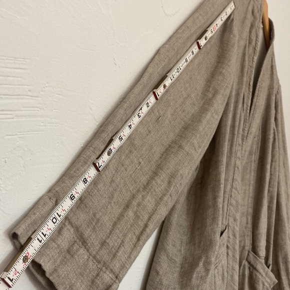 Eileen Fisher Woman Brown Linen Jacket Size 2X - Picture 7 of 17